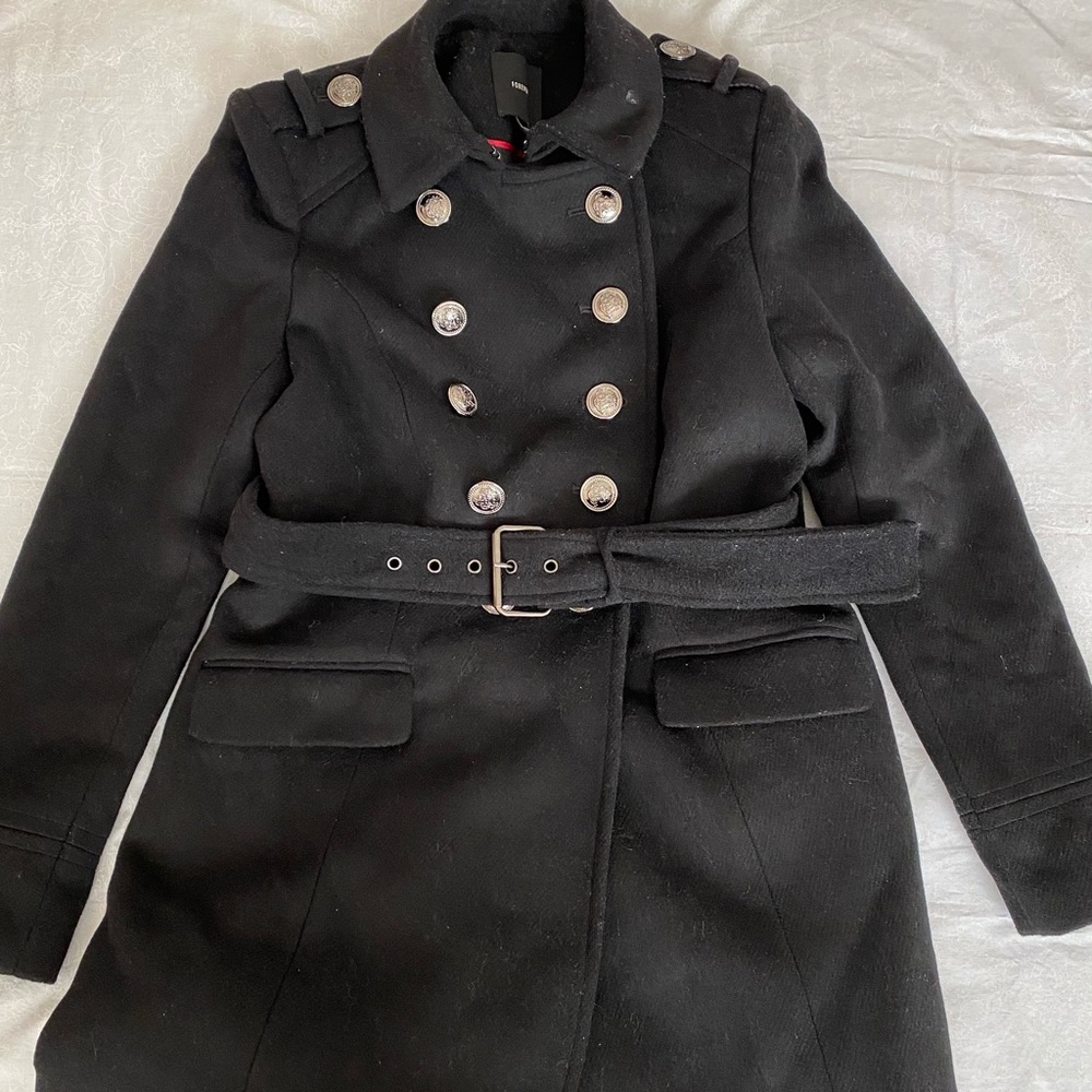 NWT Forever 21 military belted coat jacket